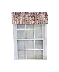 Rlf Home 100% Cotton Flower Lane Tailored Unlined Windows Rod Pocket Valance 68" x 13" Multi