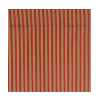 Rlf Home Roman Stripe Regal 3" Rod Pocket Lining Luxurious and Elegant Window Treatment Valance 50" x 17" Orange
