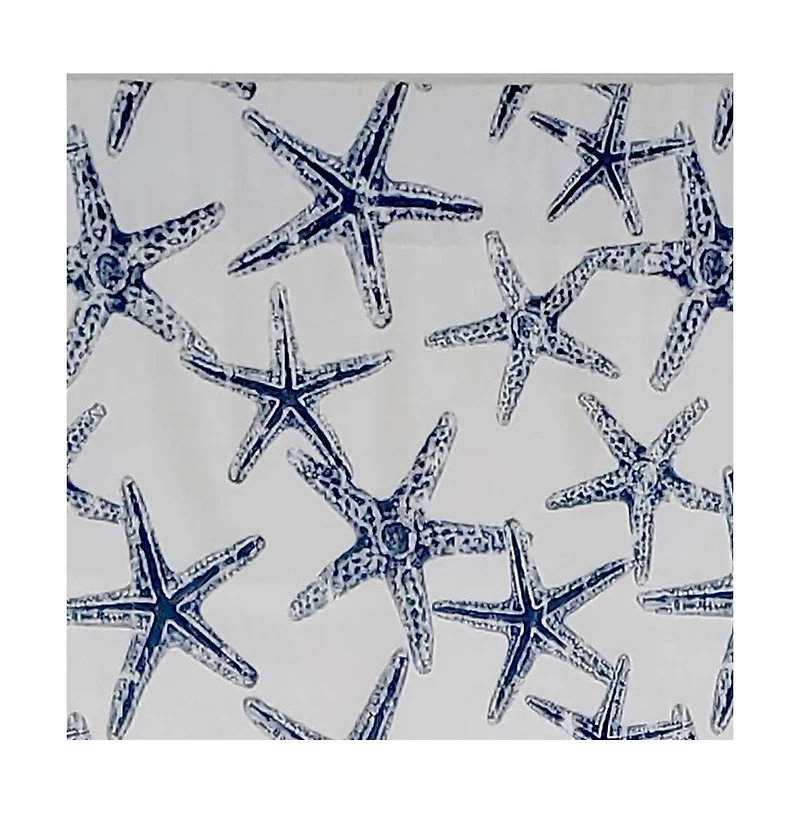 Rlf Home Sea Friends Cornice 3" Rod Pocket Lining Luxurious and Elegant Window Treatment Valance 50" x 17" Navy