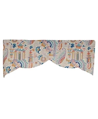 Rlf Home 3" Rod Pocket High Quality Fabric Tea House Stamford Valance for Windows 50" x 16" Multi