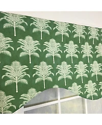 Rlf Home St. Croix Cornice Valance - 100% Cotton with Ivory Lining 50" x 17" Green