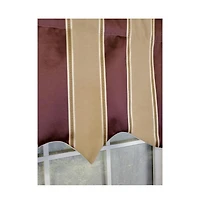 Rlf Home Bengal Stripe Regal 3" Rod Pocket Lining Luxurious and Elegant Window Treatment Valance 50" x 17" Egg Plant