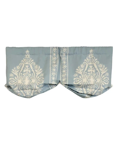 Rlf Home 3" Rod Pocket High Quality Fabric Nora Stationary Balloon Valance for Windows 50" x 23" Blue