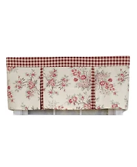 Rlf Home 3" Rod Pocket High Quality Fabric D-Willow Pleated Valance for Windows 50" x 17" Red