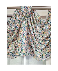 Rlf Home 3" Rod Pocket High Quality Fabric Petite Flower 3-s Victory Swag for Windows 54" x 15" Multi