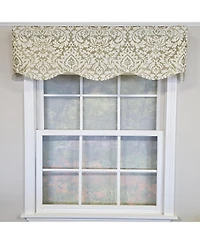 Rlf Home 100% Cotton Cambridge Provance Fully lined Windows Rod Pocket Valance 50" x 15" Silver