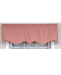 Rlf Home 100% Cotton Gingham Regal With Poly/Cotton Ivory lining Rod Pocket Valance 50" x 16" Red