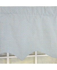 Rlf Home 100% Cotton Shepherd Check Regal Fully lined Windows Rod Pocket Valance 50" x 17" Blue