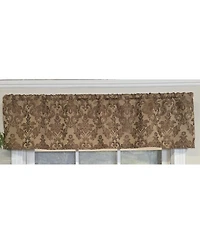 Rlf Home 100% Cotton Marruecos Tailored Unlined Windows Rod Pocket Valance 51" x 12" Brown