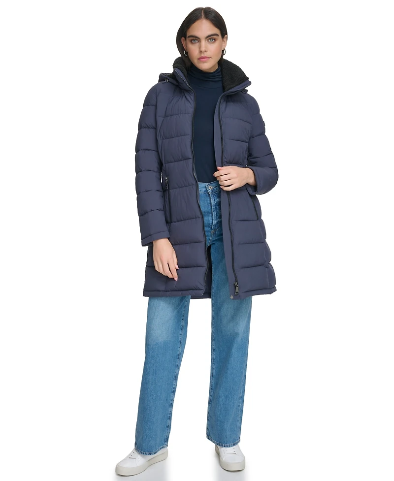Calvin Klein Women's Hooded Puffer Coat