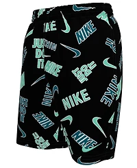 Nike Boys 8-20 Outline 7 Volley Logo Print Swim Trunks