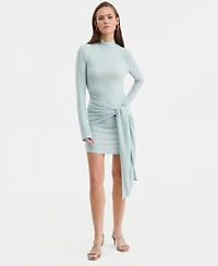 Bar Iii Women's Tie-Front Shine Minidress, Macy's Exclusive