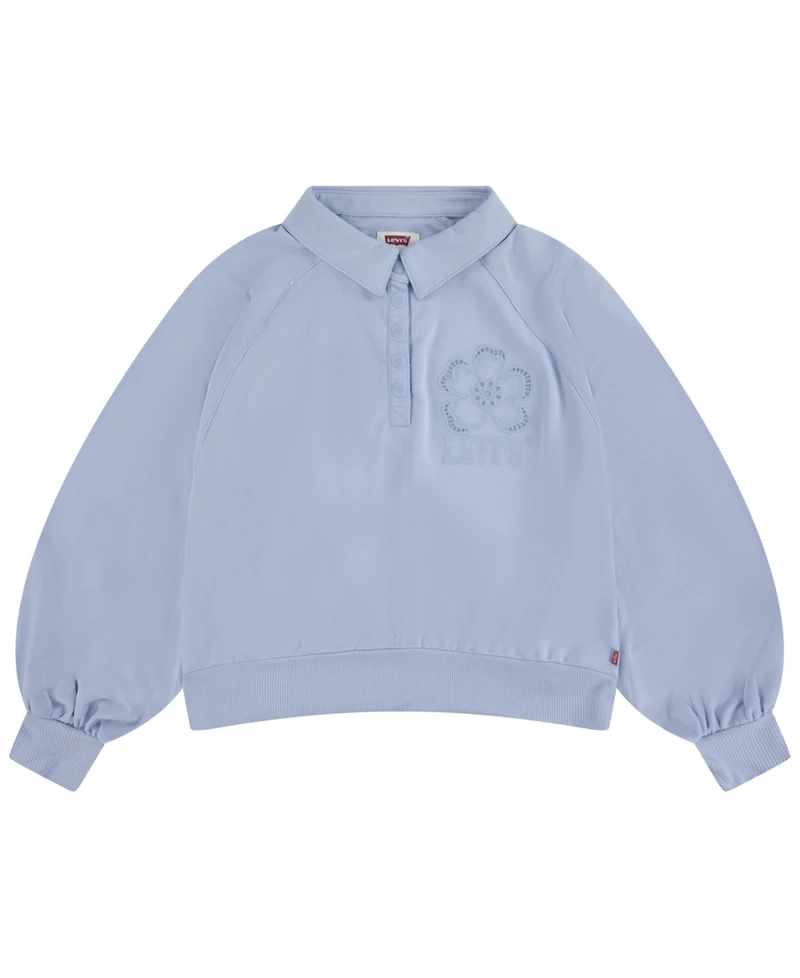 Levi's Girls 7-16 Voluminous Long-Sleeve Shirt Collar Top