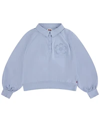 Levi's Girls 7-16 Voluminous Long-Sleeve Shirt Collar Top