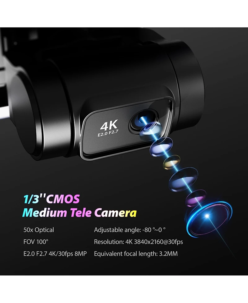 Contixo Drone with 4K Uhd Camera for Adults, " Touch Screen Remote with 6000M Range, Auto Return, Wind Resistance, 40 Mins Intelligent Flight Tim