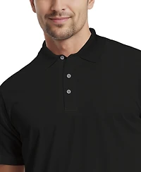 Pga Tour Men's Solid Cooling Texture Polo Shirt