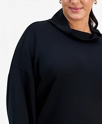 I.n.c. International Concepts Plus Cowlneck Dolman-Sleeve Sweatshirt, Macy's Exclusive