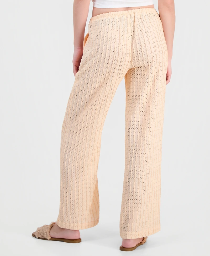 Indigo Rein Juniors' Textured Drawstring Beach Pants