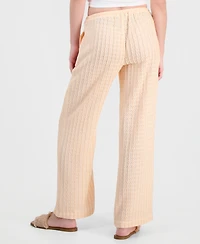 Indigo Rein Juniors' Textured Drawstring Beach Pants
