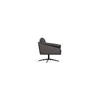 Porter Designs Virgo Swivel Leather Accent Chair, Gray