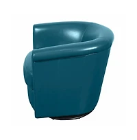 Porter Designs Marvel Contemporary Leather-Look Swivel Accent Chair