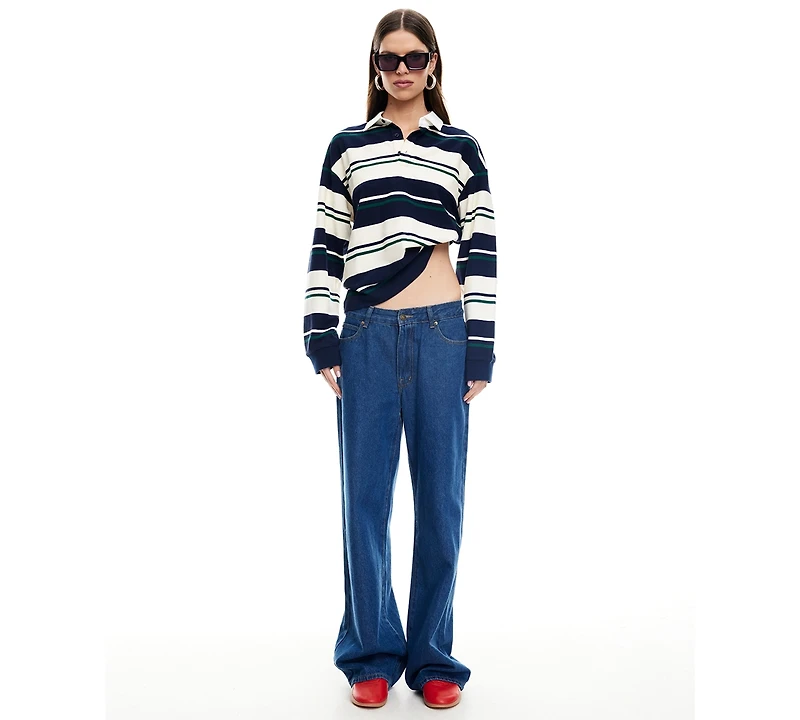 Lioness Women's Preppy Long-Sleeve Pull-On Top