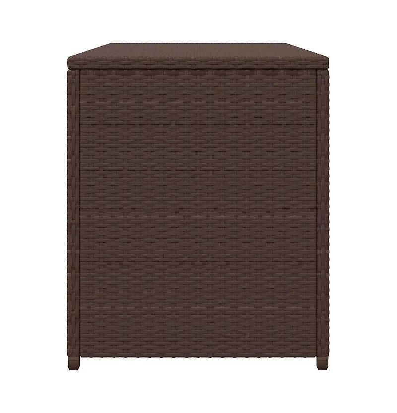 Patio Storage Box Brown 47.2"x19.7"x23.6" Poly Rattan