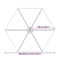 vidaXL Replacement Fabric Anthracite 100% polyester 118.1 in diameter
