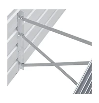 Garden Raised Bed Galvanized Steel 63"x15.7"x17.7" Gray