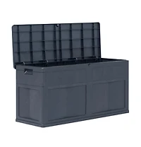 vidaXL Patio Storage Box 84.5 gal Black