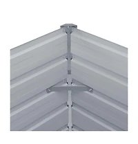 Garden Raised Bed Galvanized Steel 126"x15.7"x17.7" Gray