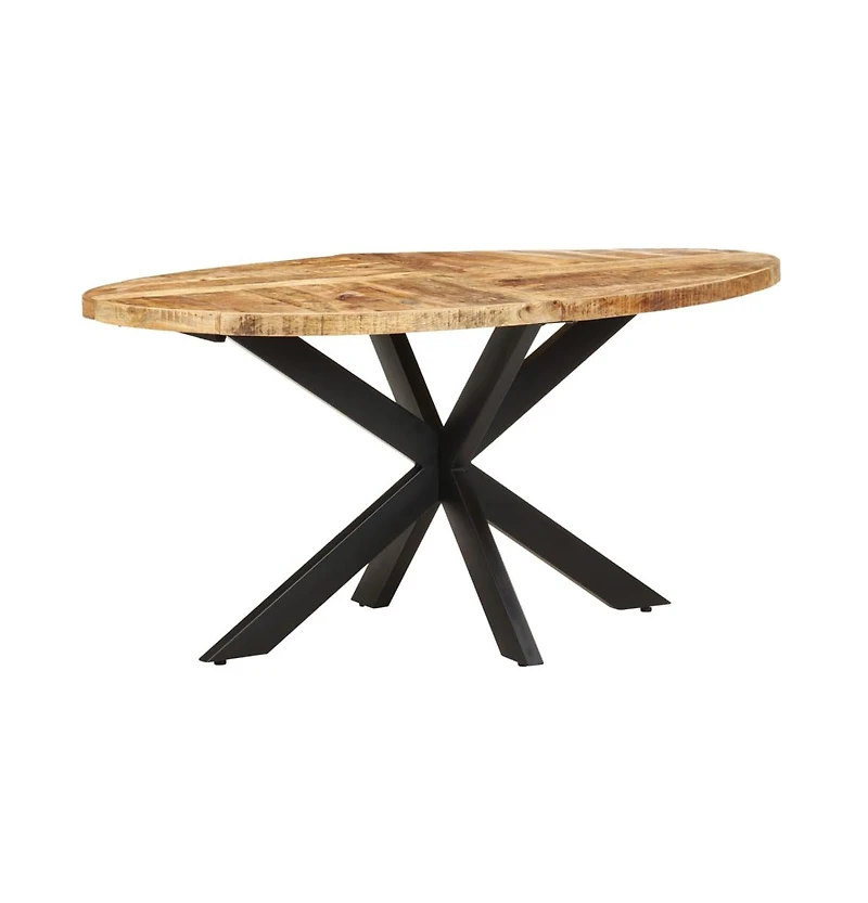Dining Table 63"x35.4"x29.5" Rough Mango Wood