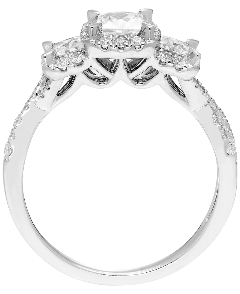Macy's Diamond 3-Stone Ring (1 ct. t.w.) in 14K White Gold