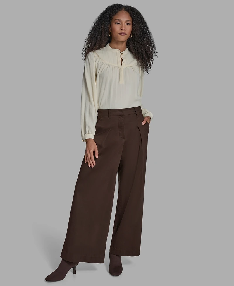 Bcbg Women's Pleated Wide-Leg Pants
