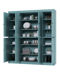 Palace Imports 100% Solid Wood 65" Pantry Cabinet with Raised Panel Doors & Adjustable Shelves