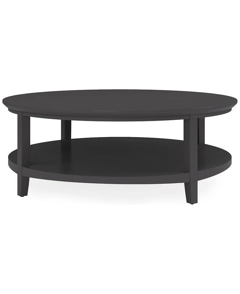 Furniture 47" Solid Wood Hedworth Round Coffee Table