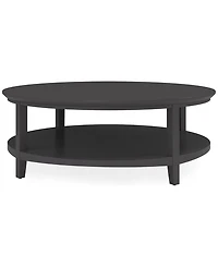 Furniture 47" Solid Wood Hedworth Round Coffee Table