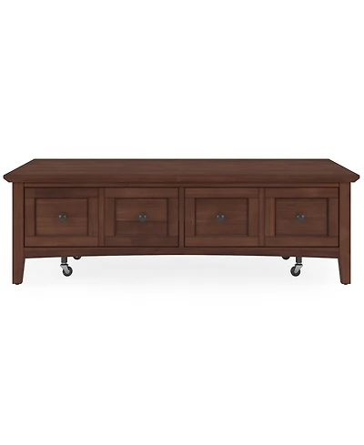 Furniture 55" Solid Wood Hedworth Rectangle Coffee Table