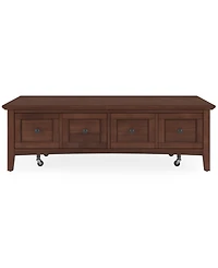 Furniture 55" Solid Wood Hedworth Rectangle Coffee Table
