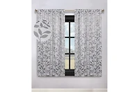 Superior Modern Leaves Room Darkening Grommet Top Curtain Panels