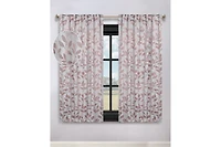 Superior Modern Leaves Room Darkening Grommet Top Curtain Panels