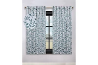 Superior Modern Leaves Room Darkening Grommet Top Curtain Panels