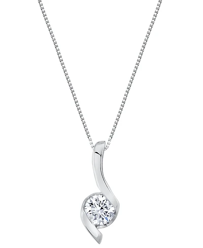 Sirena Lab Grown Diamond Signature Pendant Necklace (1-1/ ct. t.w.) 14K White Gold (also Yellow Gold