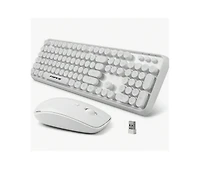 Risokeys 2.4GHz Wireless Keyboard and Mouse Set (White)