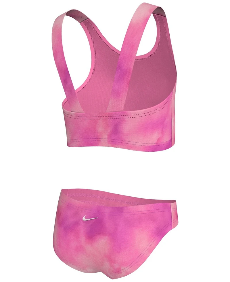 Nike Girls 4-6X Long-Sleeve Hydroguard, Top and Bottom Swimsuit, 3-Piece Set