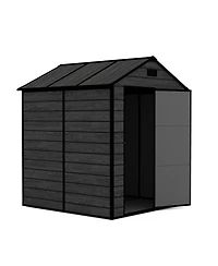 Mondawe Campcraft 6x6ft Resin Storage Shed, Outdoor Waterproof Garden Shed with Window & Lock