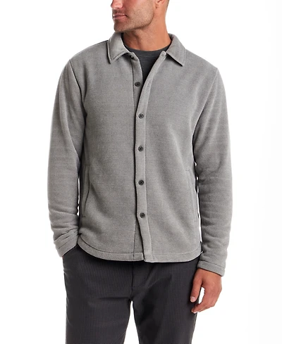 Vintage & Black Men's Brushed Corded Button Front Shirt Jacket