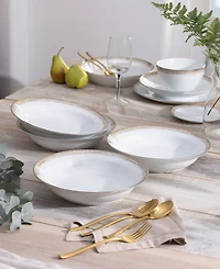 Noritake Raylan Rim Dinner Bowls, Set of 4, Service For 4