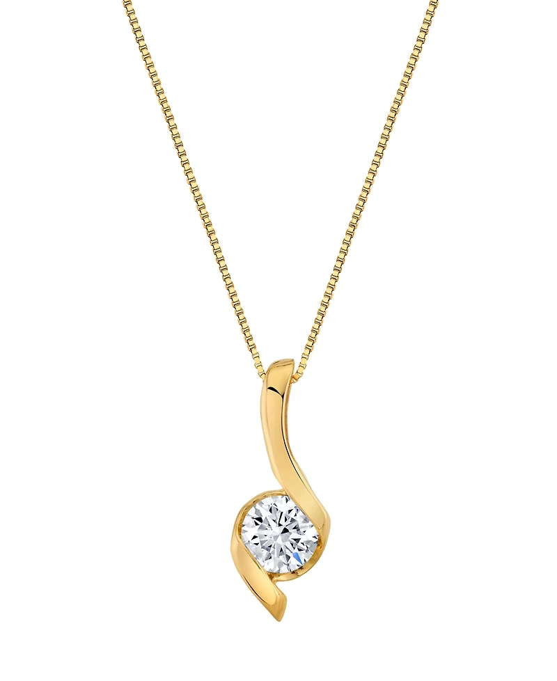 Sirena Lab Grown Diamond Signature Pendant Necklace (1-1/2 ct. t.w.) in 14K White Gold (also in 14K Yellow Gold)