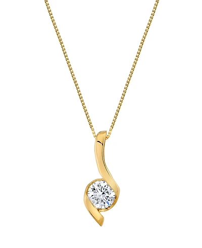 Sirena Lab Grown Diamond Signature Pendant Necklace (1-1/2 ct. t.w.) in 14K White Gold (also in 14K Yellow Gold)